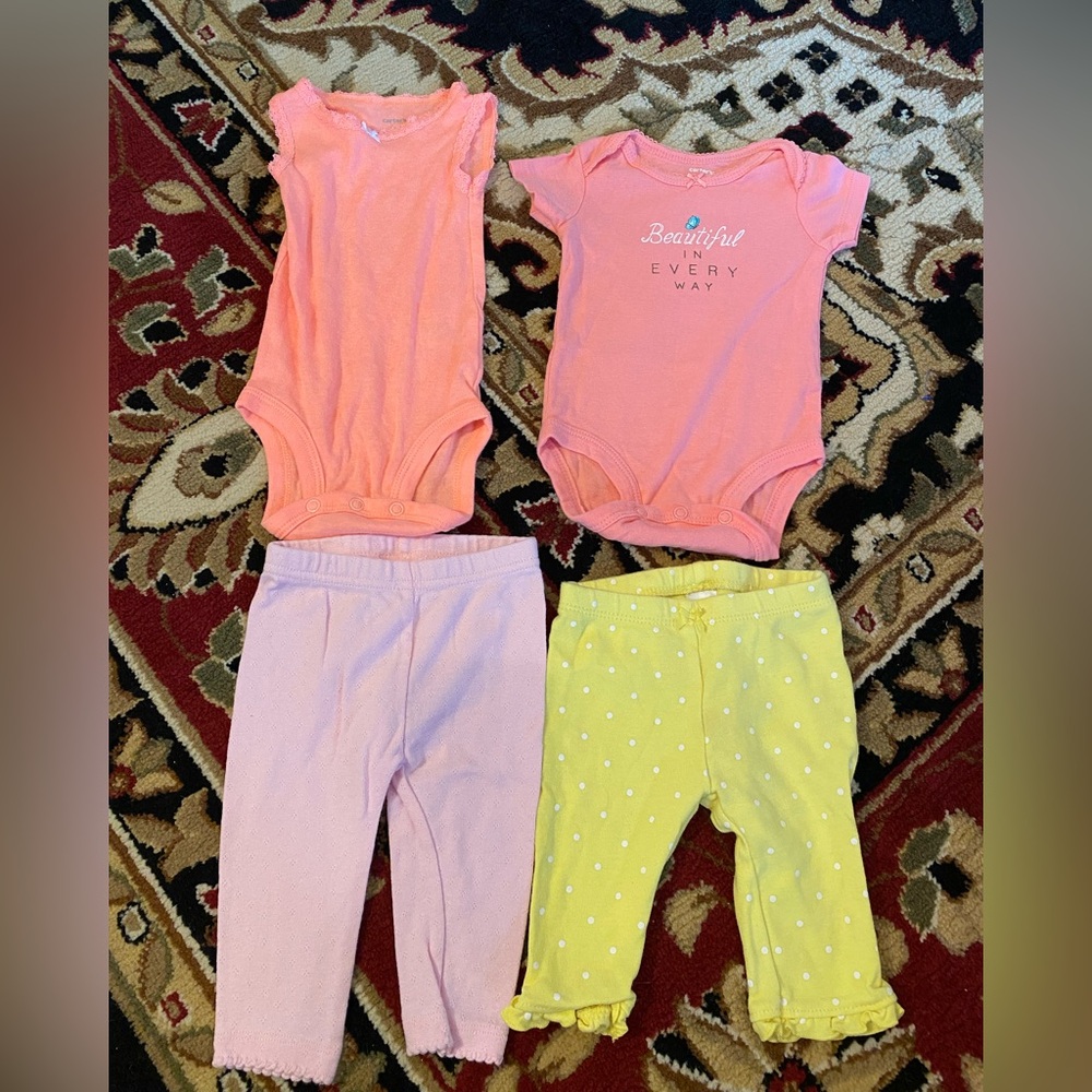 3m Carter’s Baby Bodysuits and Leggings Bundle
